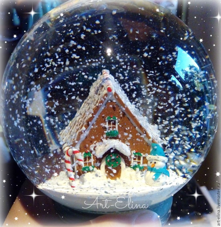 Glassglobe / шар со снегом "старый дом"