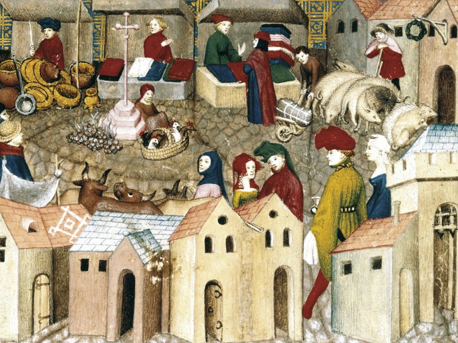 Средневековая ярмарка в Европе