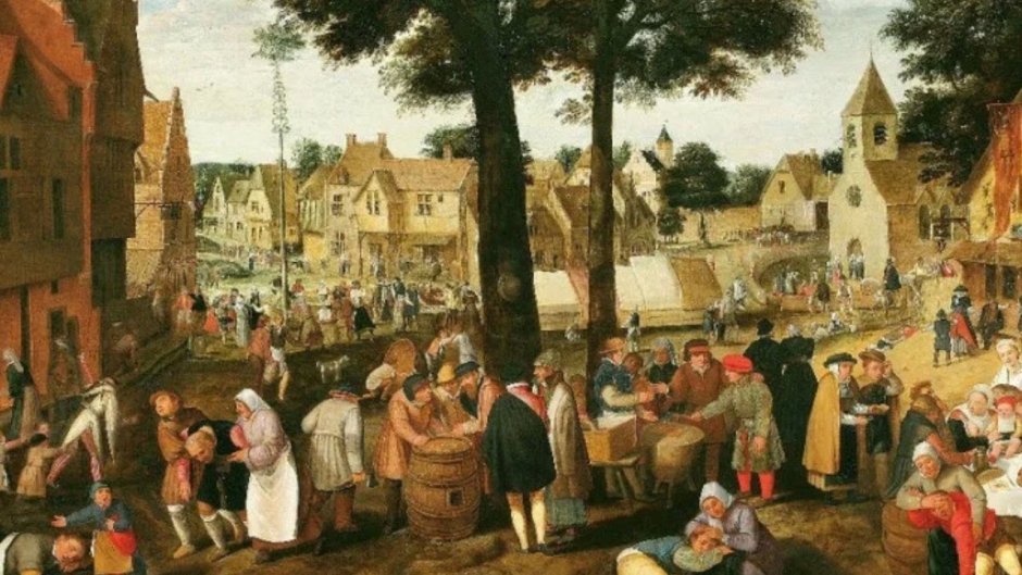 Ярмарка в Брюгге в средние века
