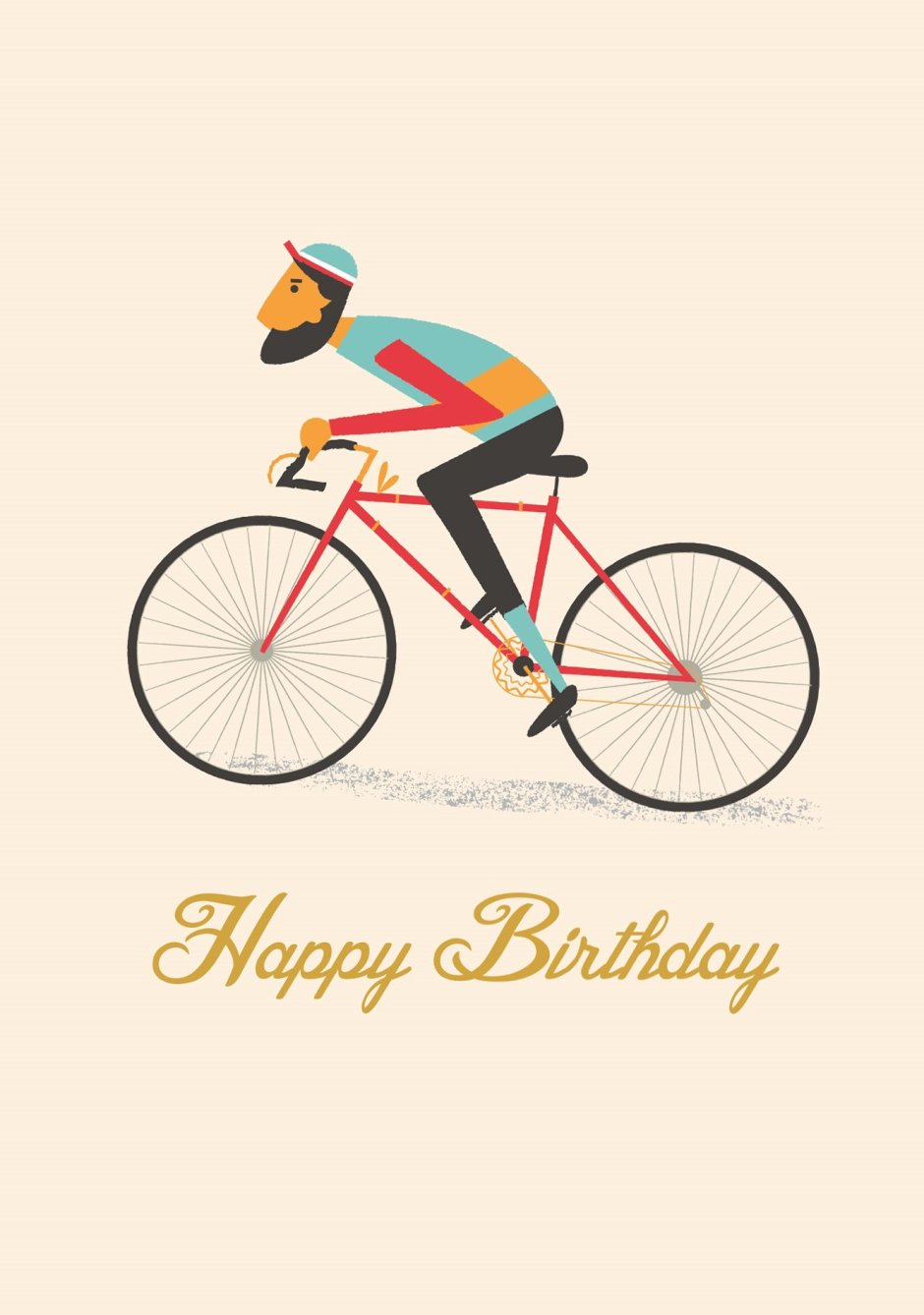 Открытка Открытка с днем рождения велосипедисту скачать бесплатно