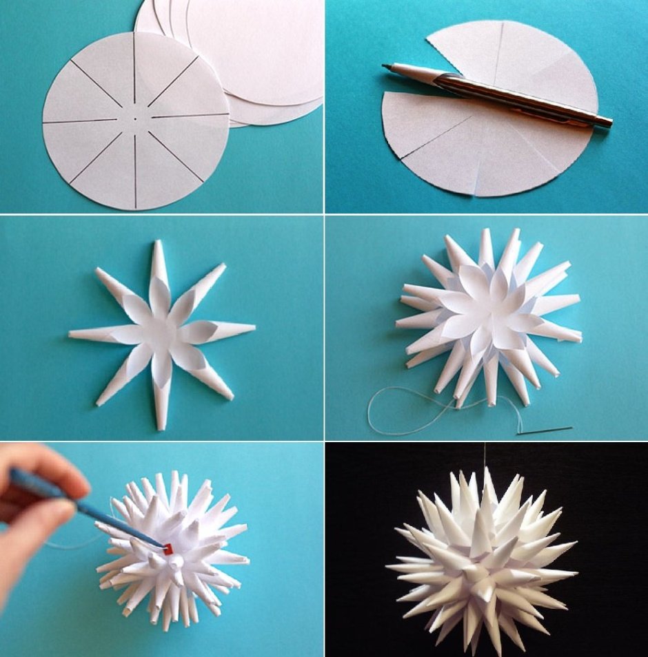 Схемы объемных шаров из бумаги