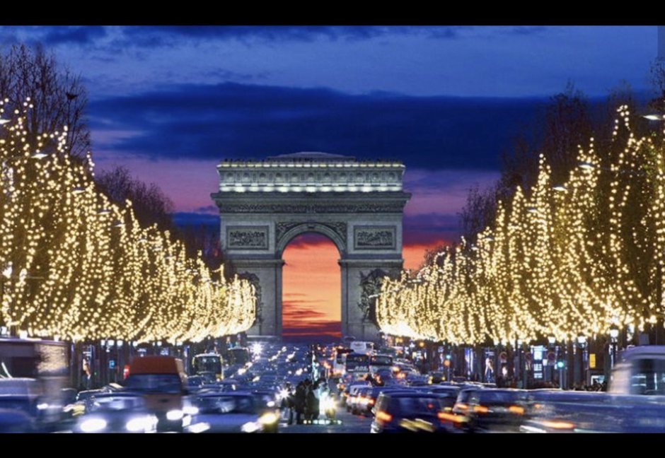 Франция Париж Елисейские поля 2020 год