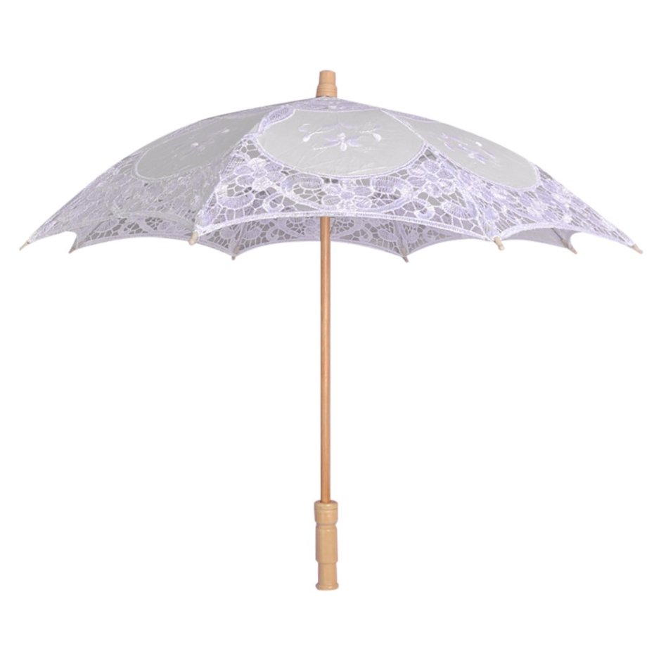 Зонт кружево белый d65см HS-10