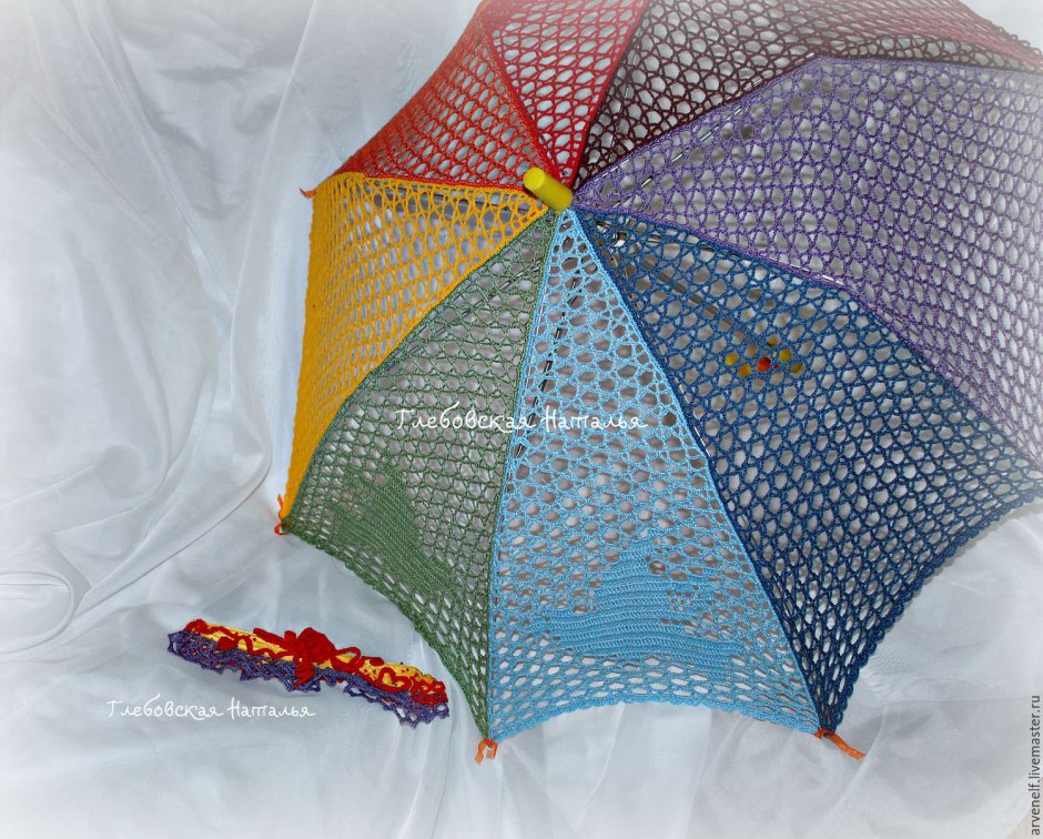Украшение зонтик с капельками