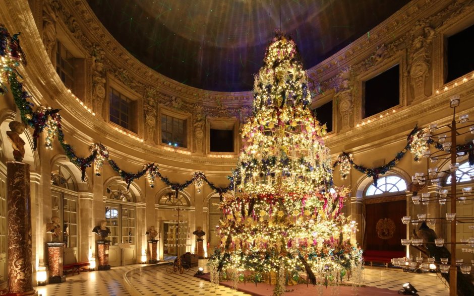 Рождество Букингемский дворец ель Живая