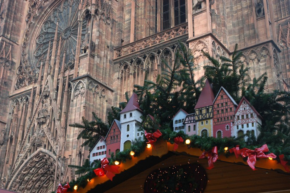 Страсбургский собор Страсбург в Рождество