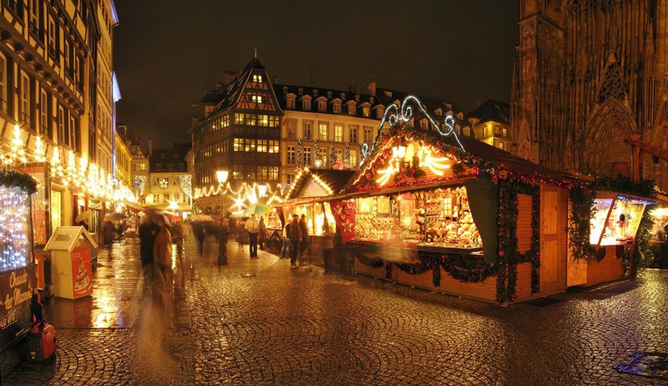Страсбург Франция Рождественские ярмарки