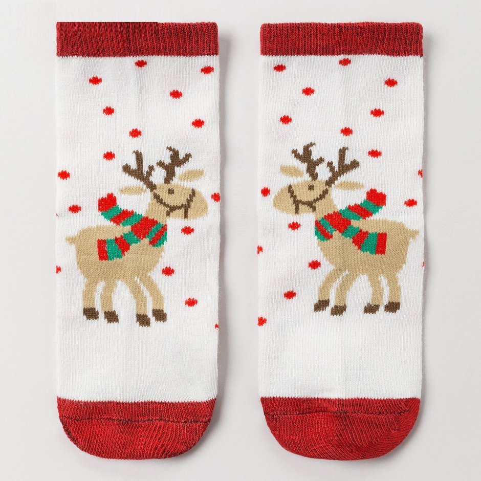 Новогодние носки с оленями