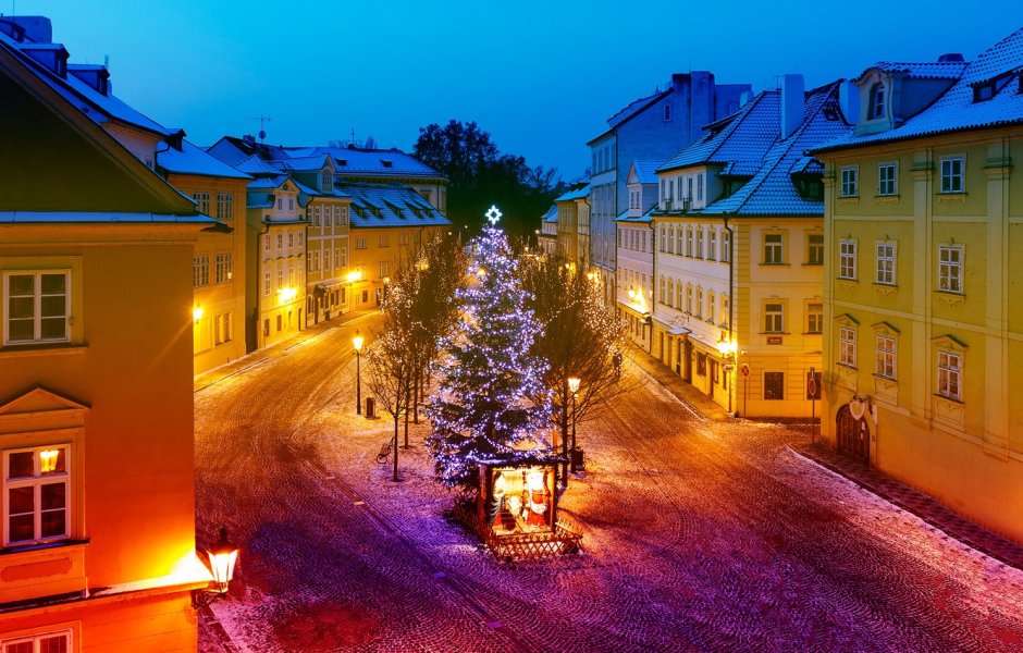 Новогодние улицы Праги