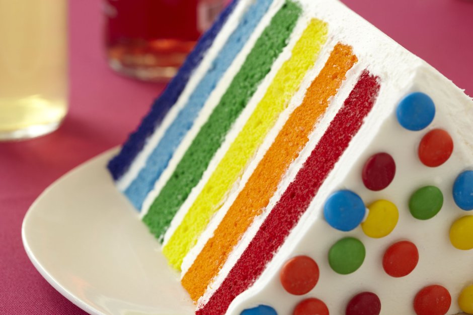 Торт раскраска цветная