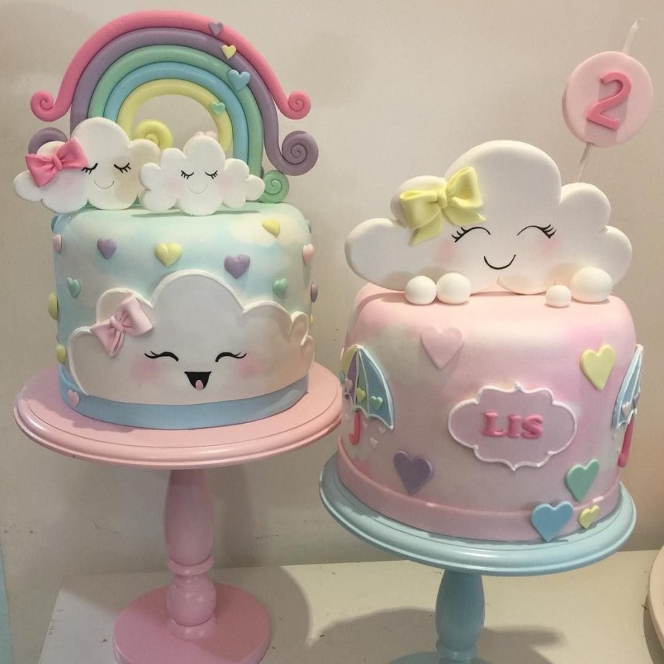 Торт с облаками для девочки
