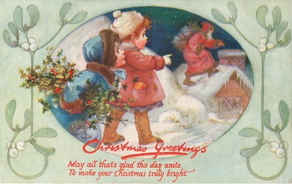Ретро открытки с Рождеством
