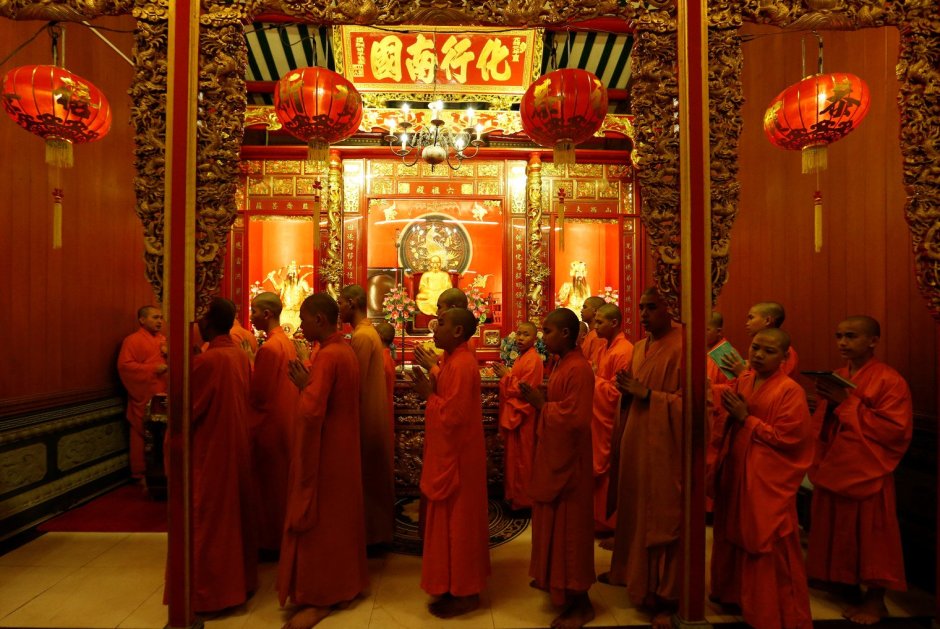 Китайский храм буддийский монахов