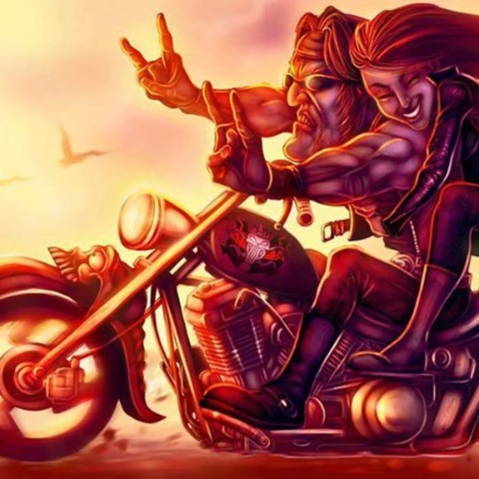 Мотоцикл карикатура