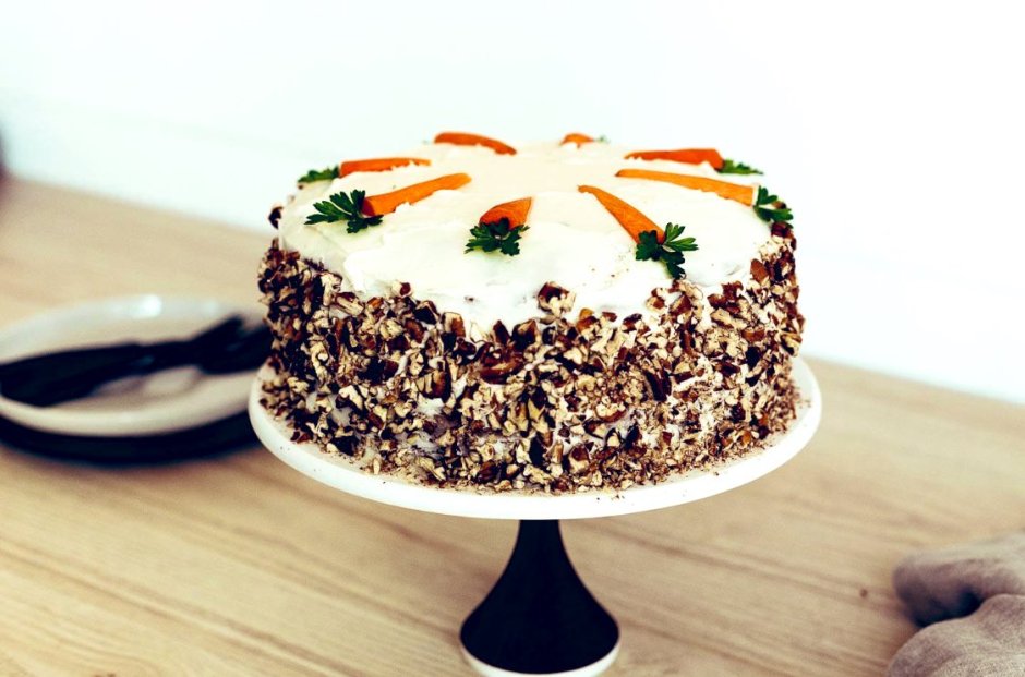 Морковный торт кусок