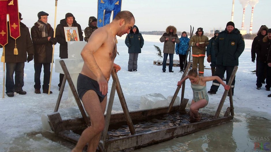 Крещенские купания 2014 в Москве