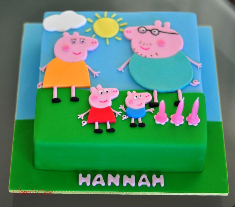 Свинка Пеппа картинка на торт