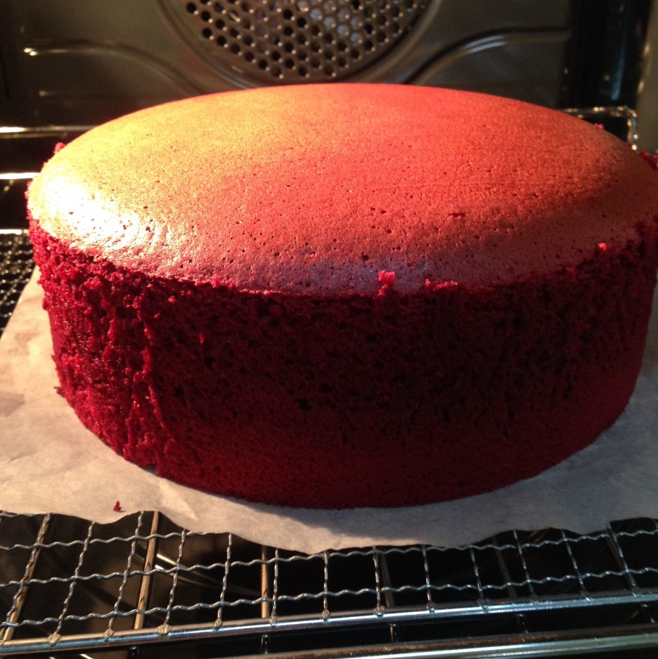 Бисквит для торта красный бархат