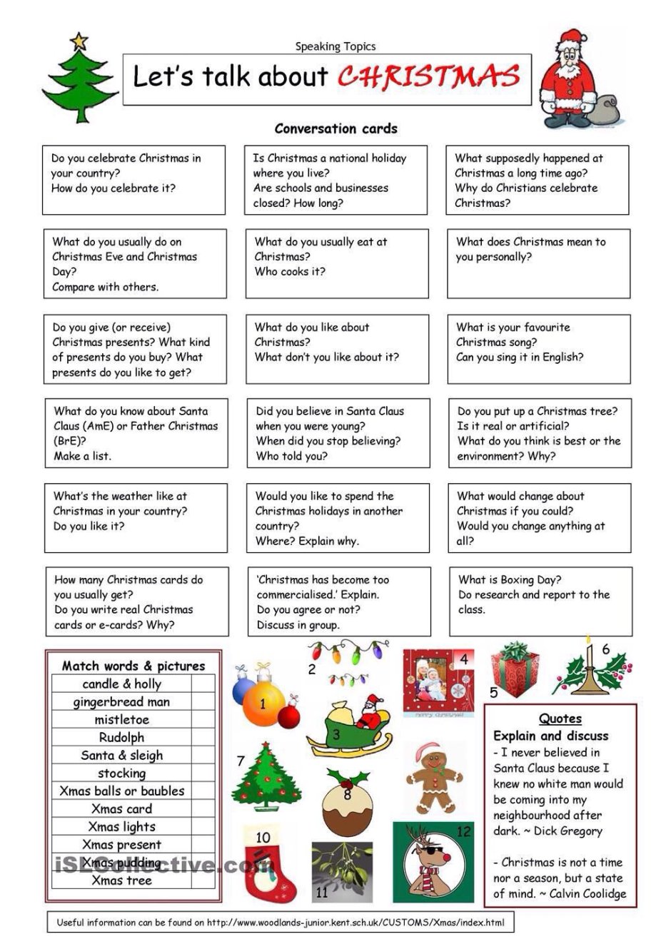 Christmas speaking Cards