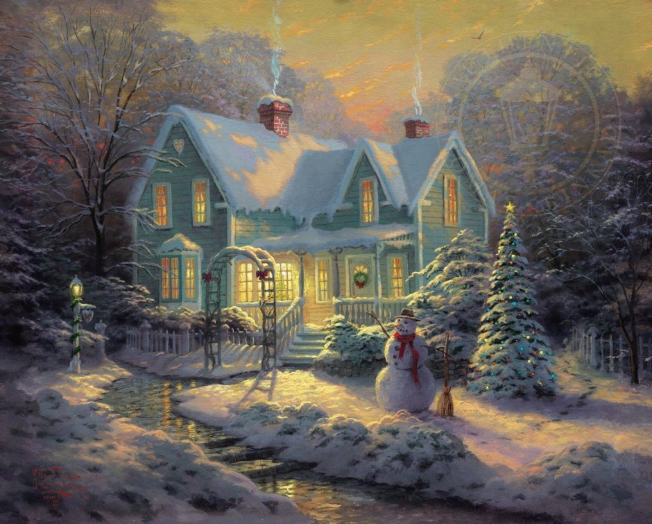 Томас Кинкаде художник Рождество