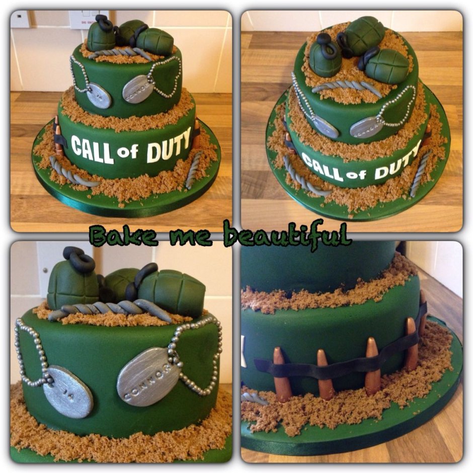 Декор торта в военном стиле