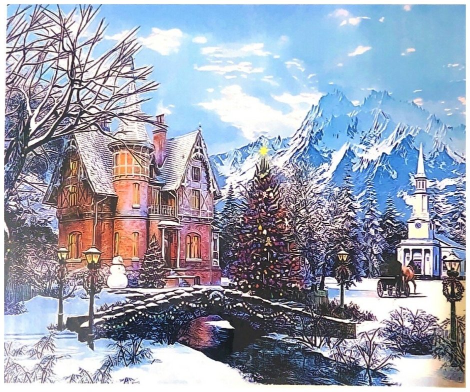 Томас Кинкаде зимние сказочные пейзажи