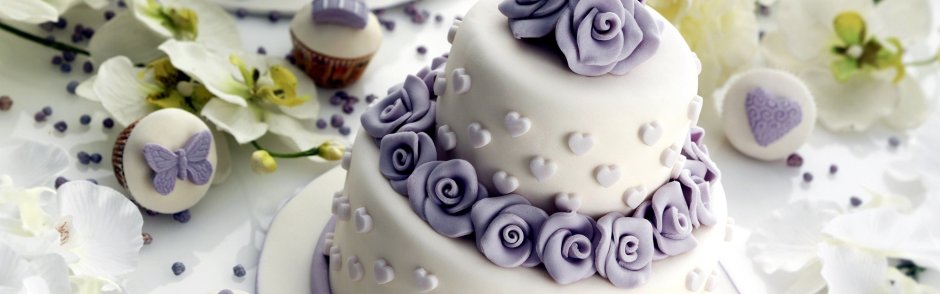 Марципановый свадебный торт