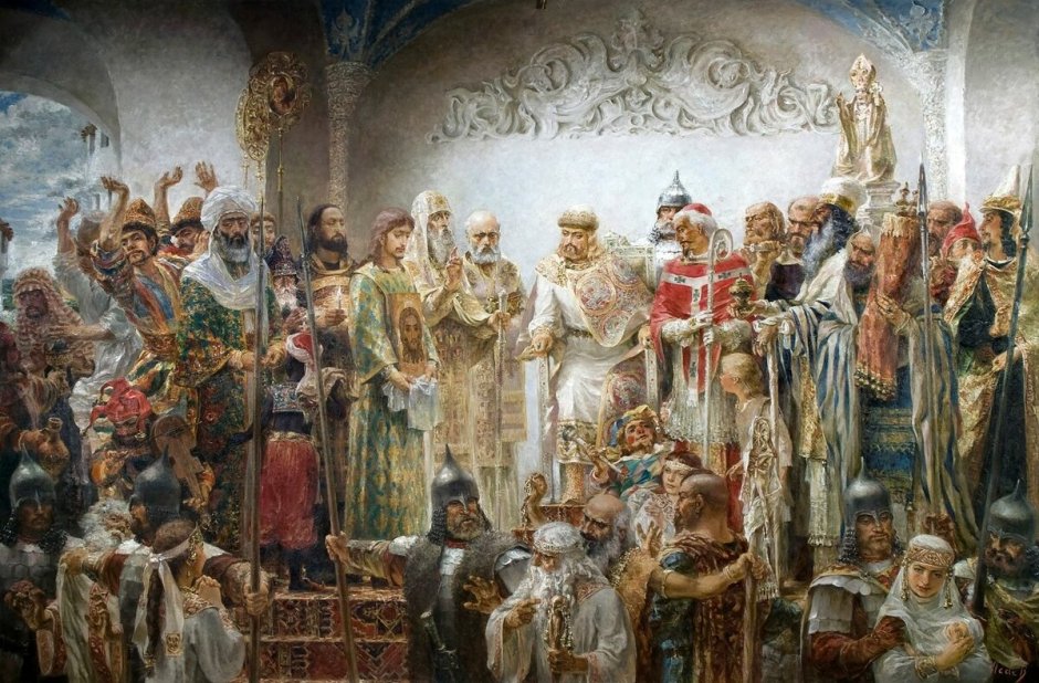 Князь Владимир свержение языческих идолов