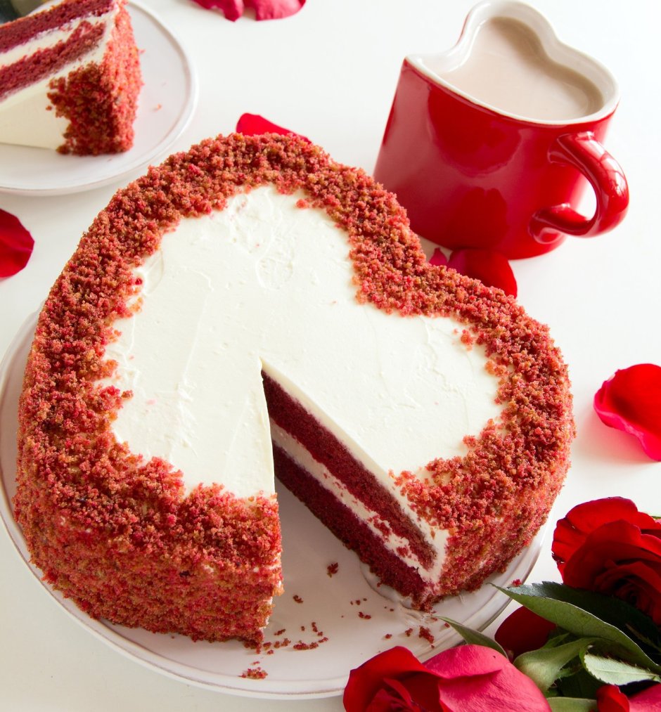 Торт в виде сердца