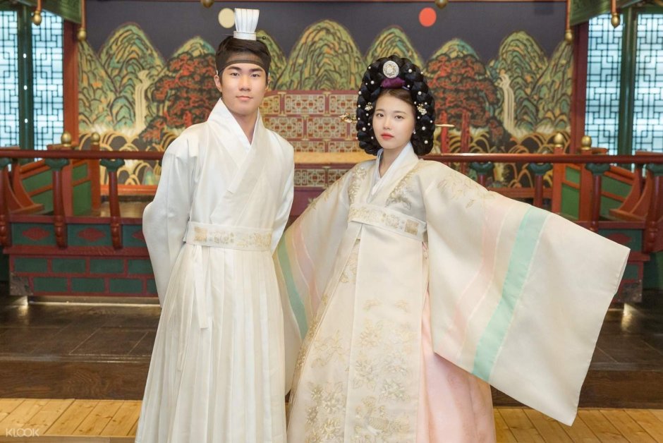 Южная Корея традиционный свадебный ханбок