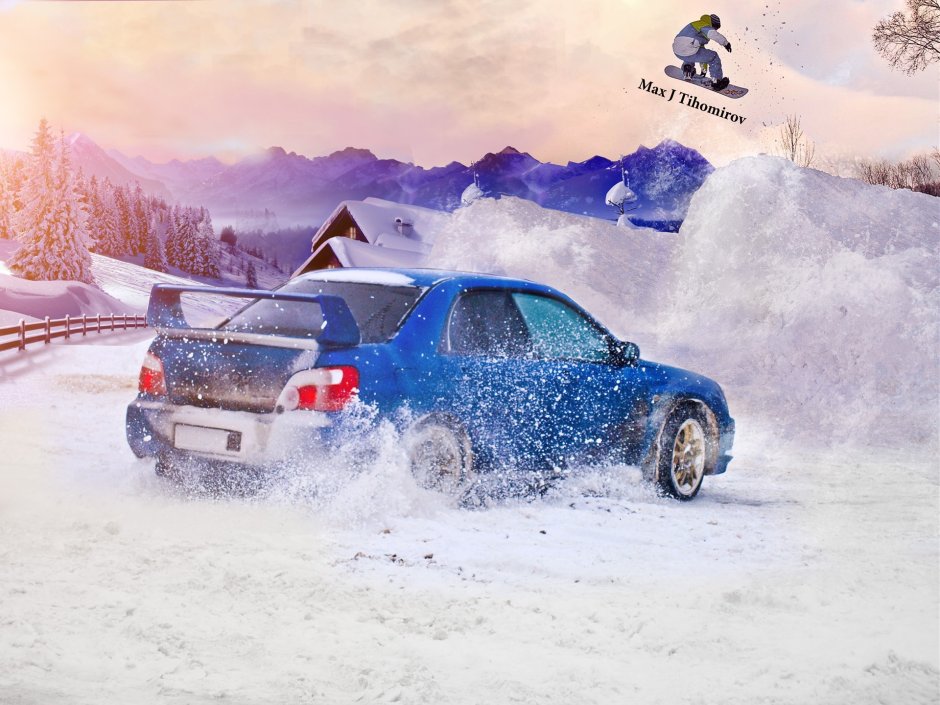 Subaru Impreza WRX STI зимой