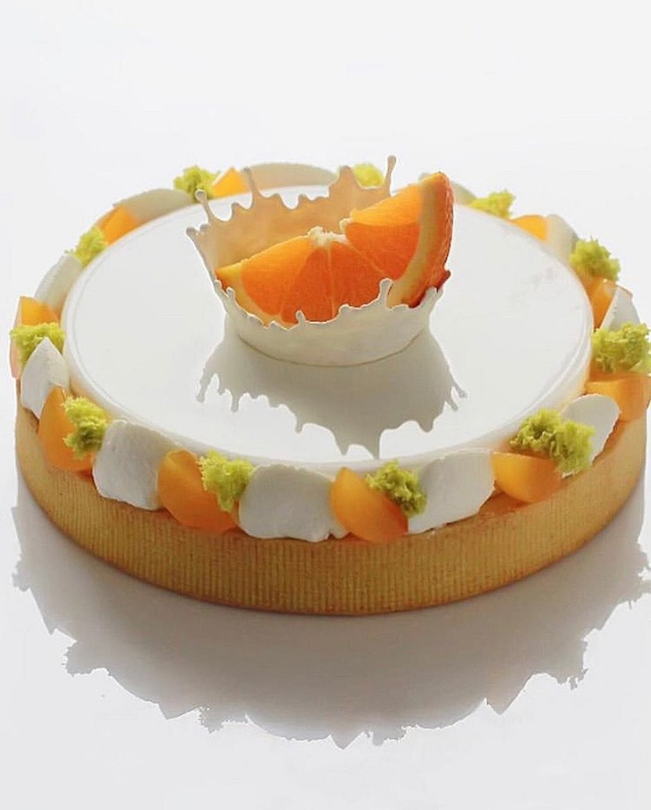 Торт новогоднее поленце с апельсиновым кремом рецепт