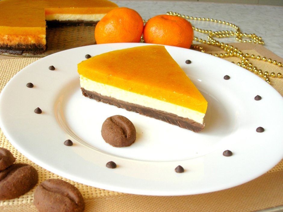 Декор апельсинового торта