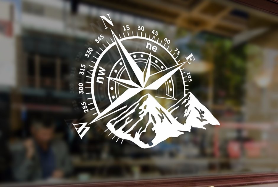 Логотип с компасом и стрелкой
