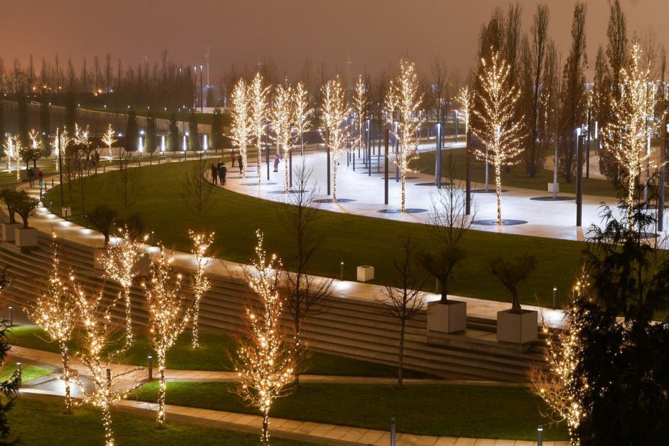 Парк Галицкого в Краснодаре освещение