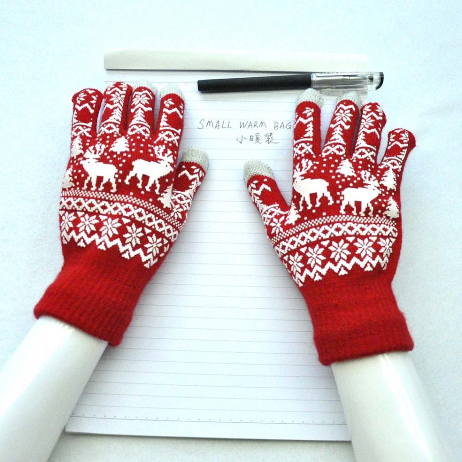 Новогодние перчатки