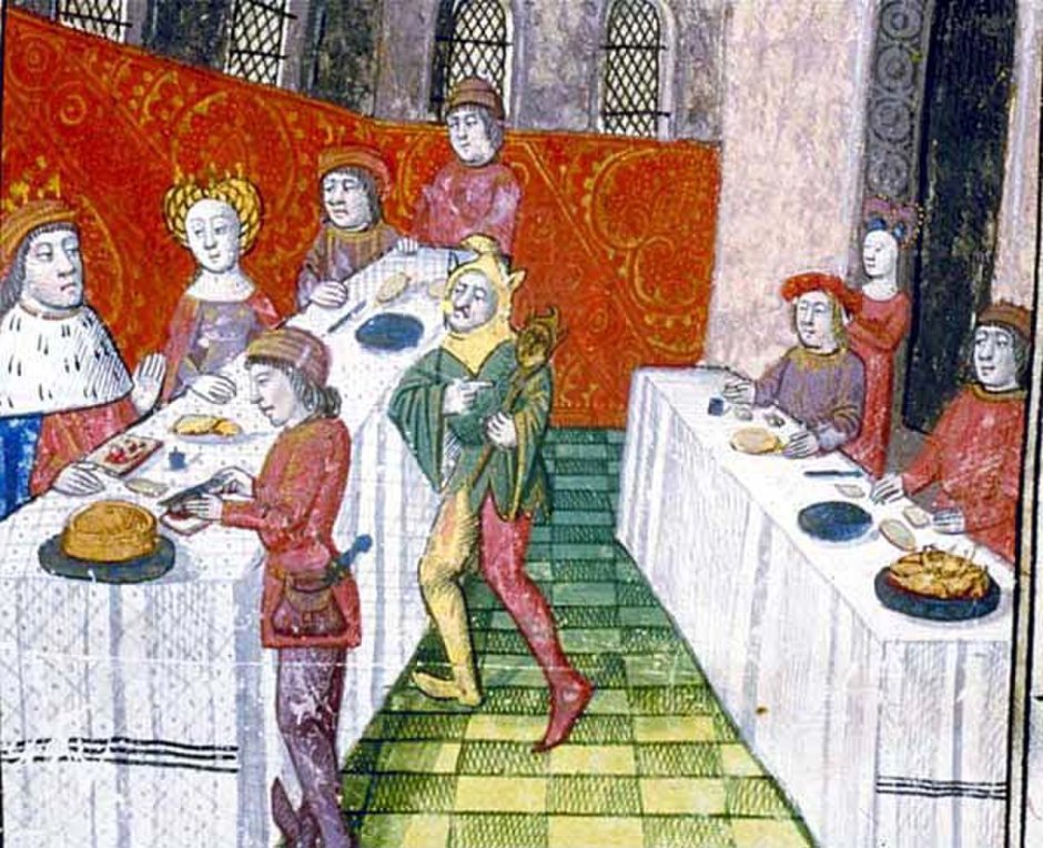 Картины средневековья Король пиршество