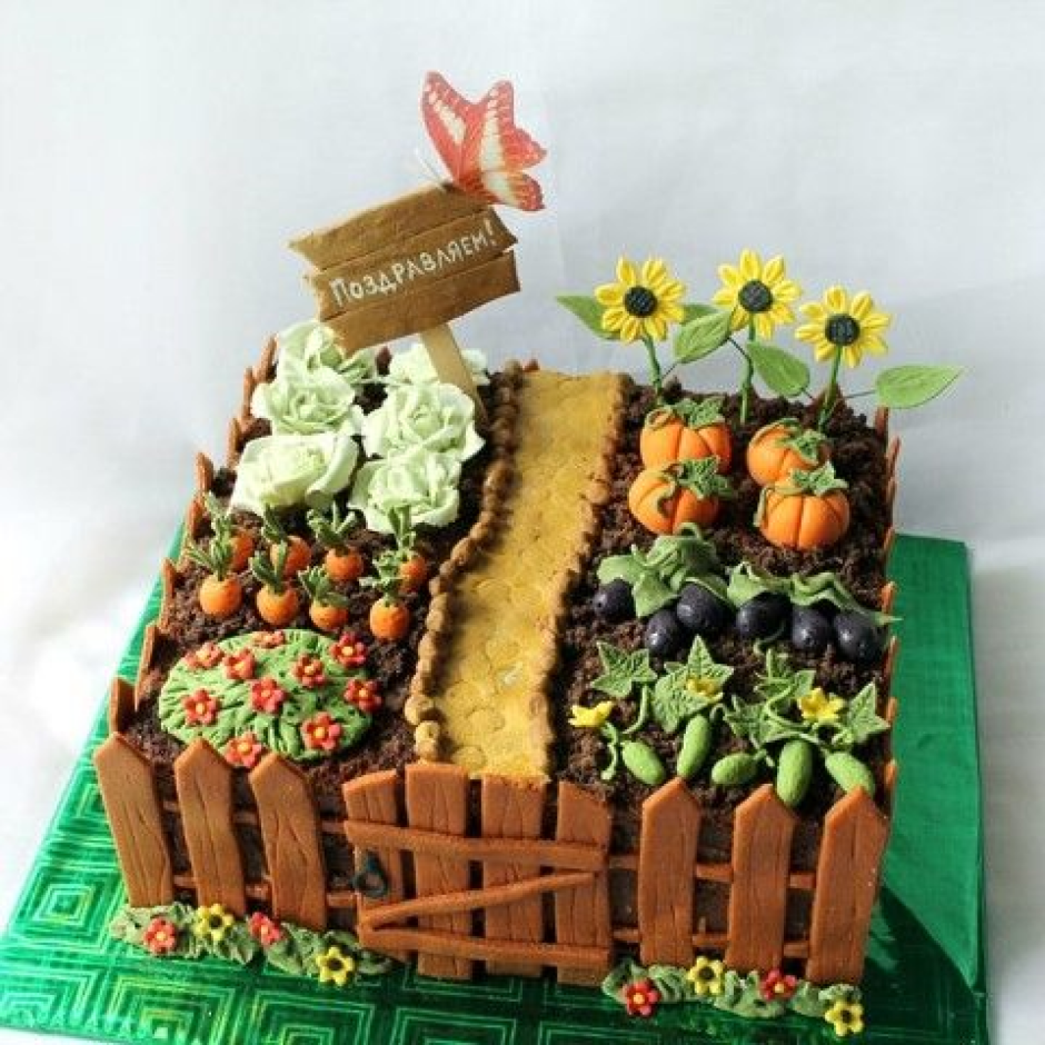Торт с тематикой огорода
