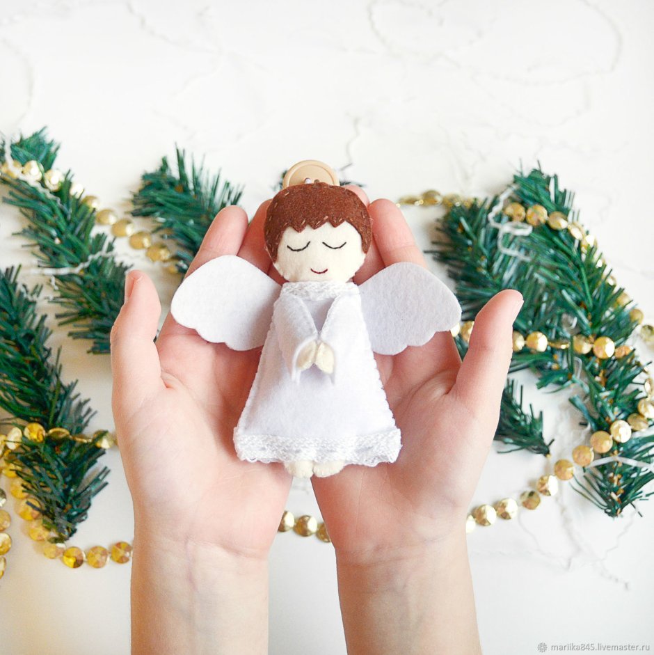 Ангелочки к Рождеству из фетра