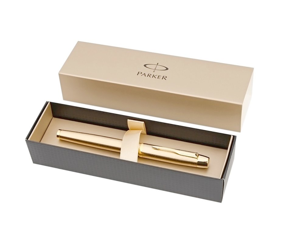 Ручка роллер Parker im Metal t223, Brushed Metal Gold