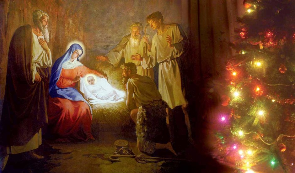 Рождество Христово поклонение Пастухов икона