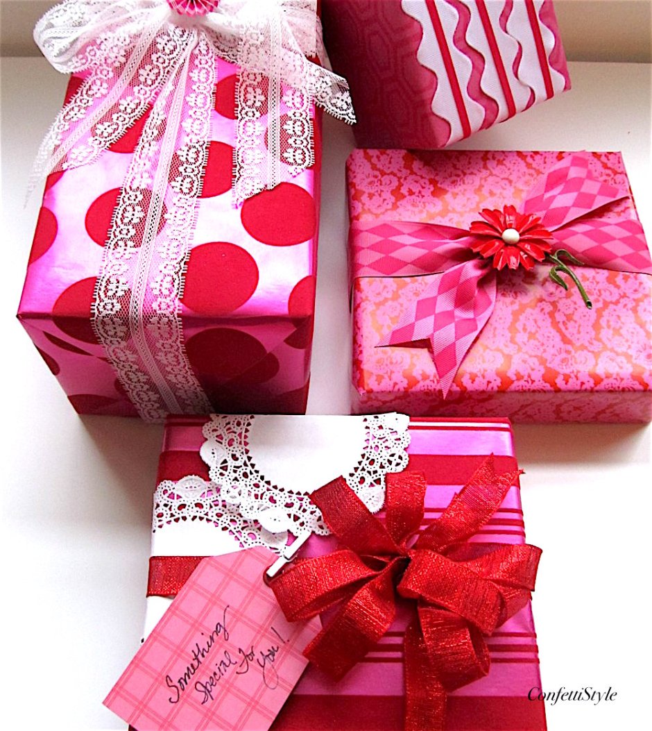 Идея для упаковки пакет подарка на день Святого Валентина