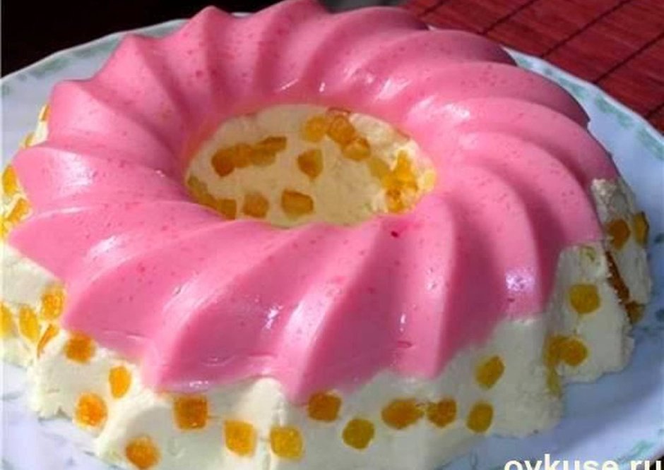 Творожный торт с желатином