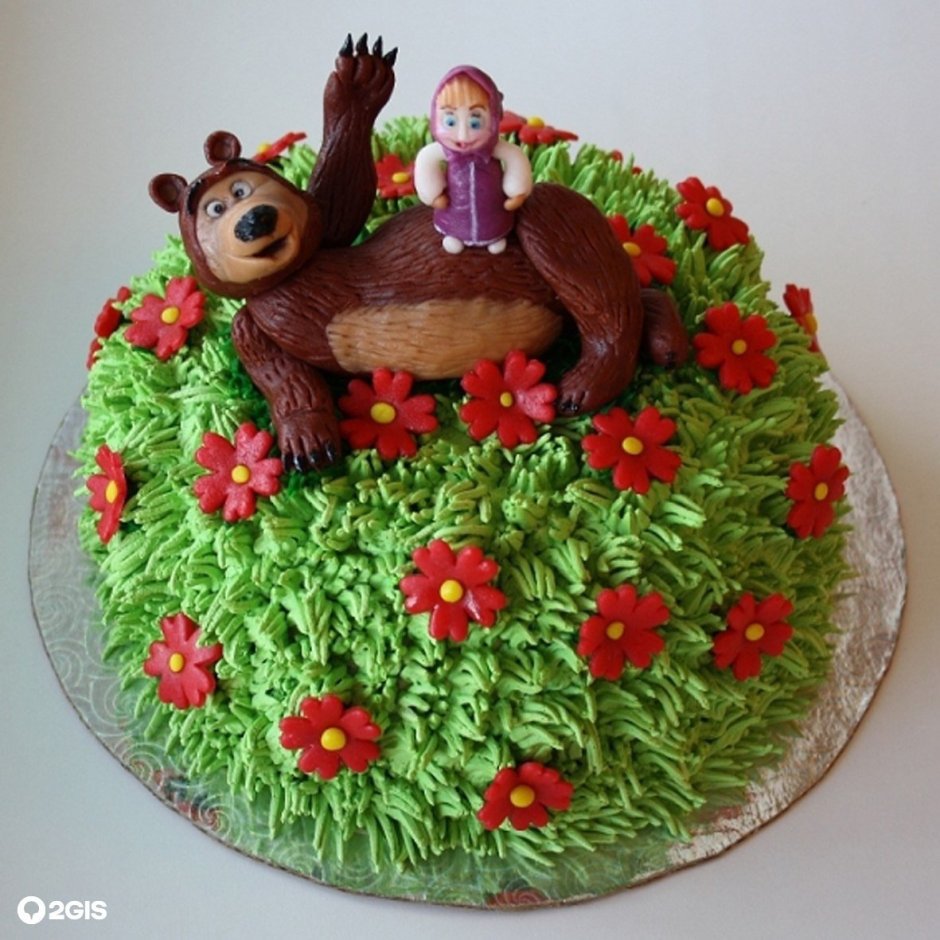 Торт Лесная Полянка со зверюшками