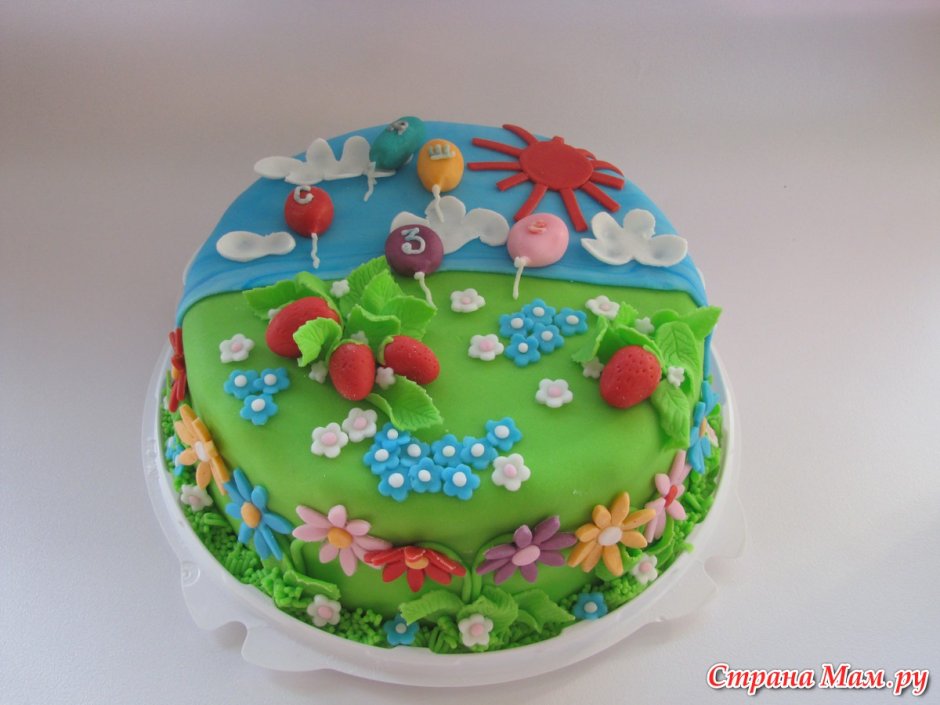 Детский торт Цветочная Поляна