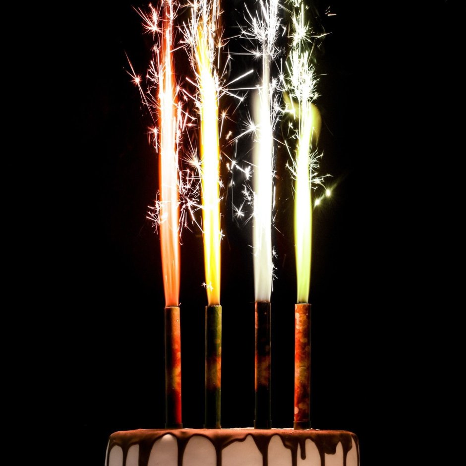 Набор Тортовых свечей "фонтаны", 12,5 см, 4 шт 1553639
