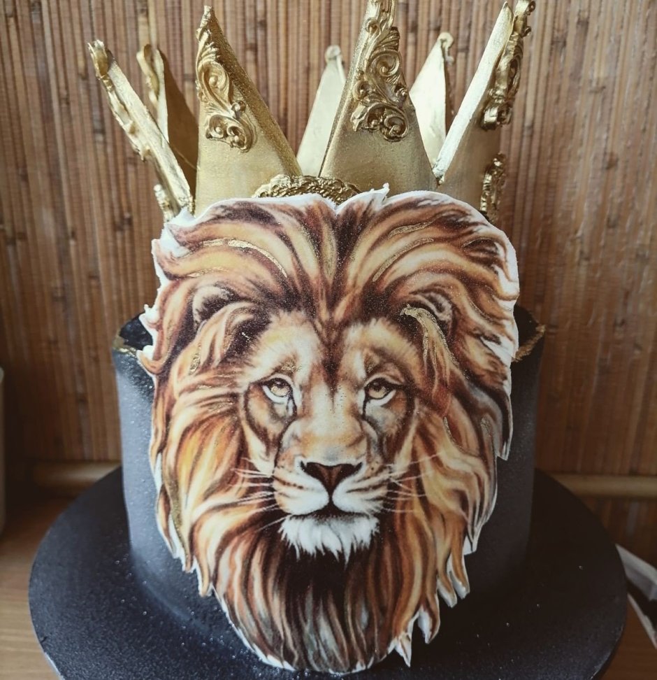 Торт на день рождения 10 лет со львом