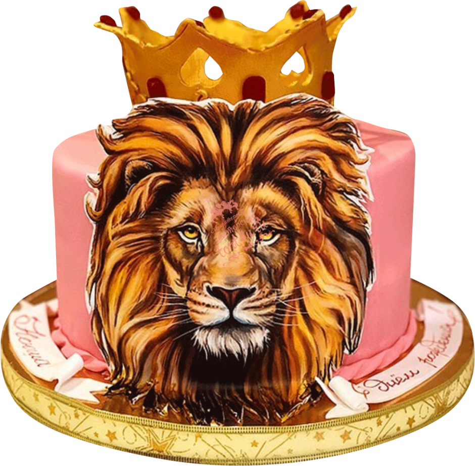 Торт с изображением Льва