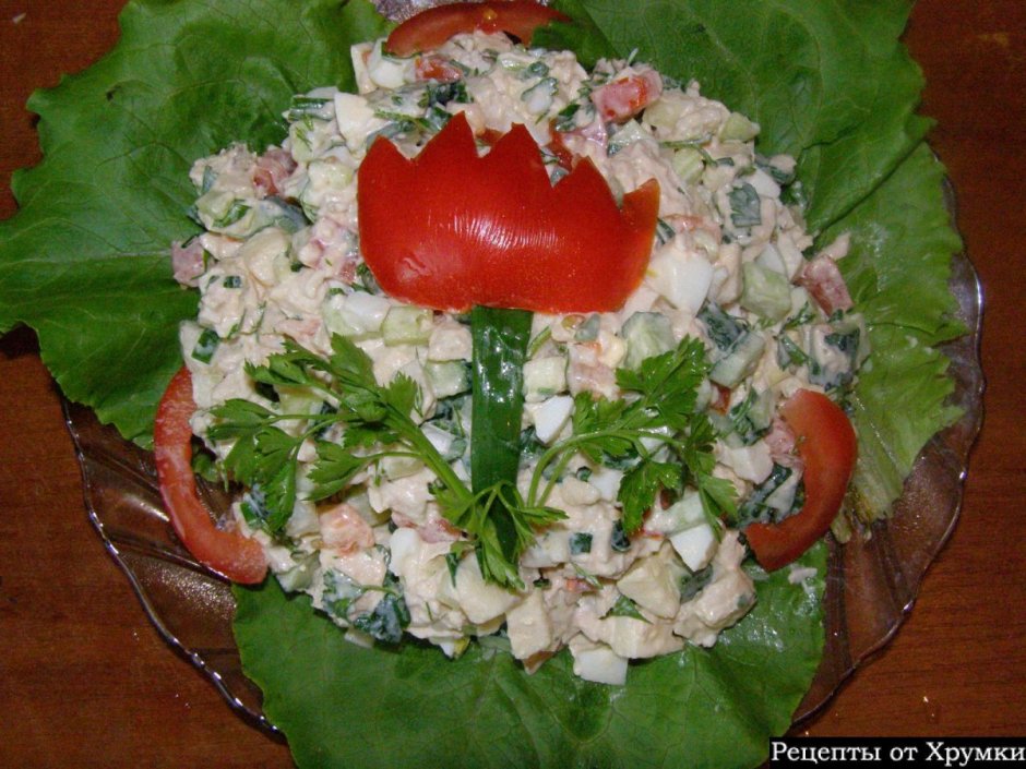 Легкий весенний салат на день рождения