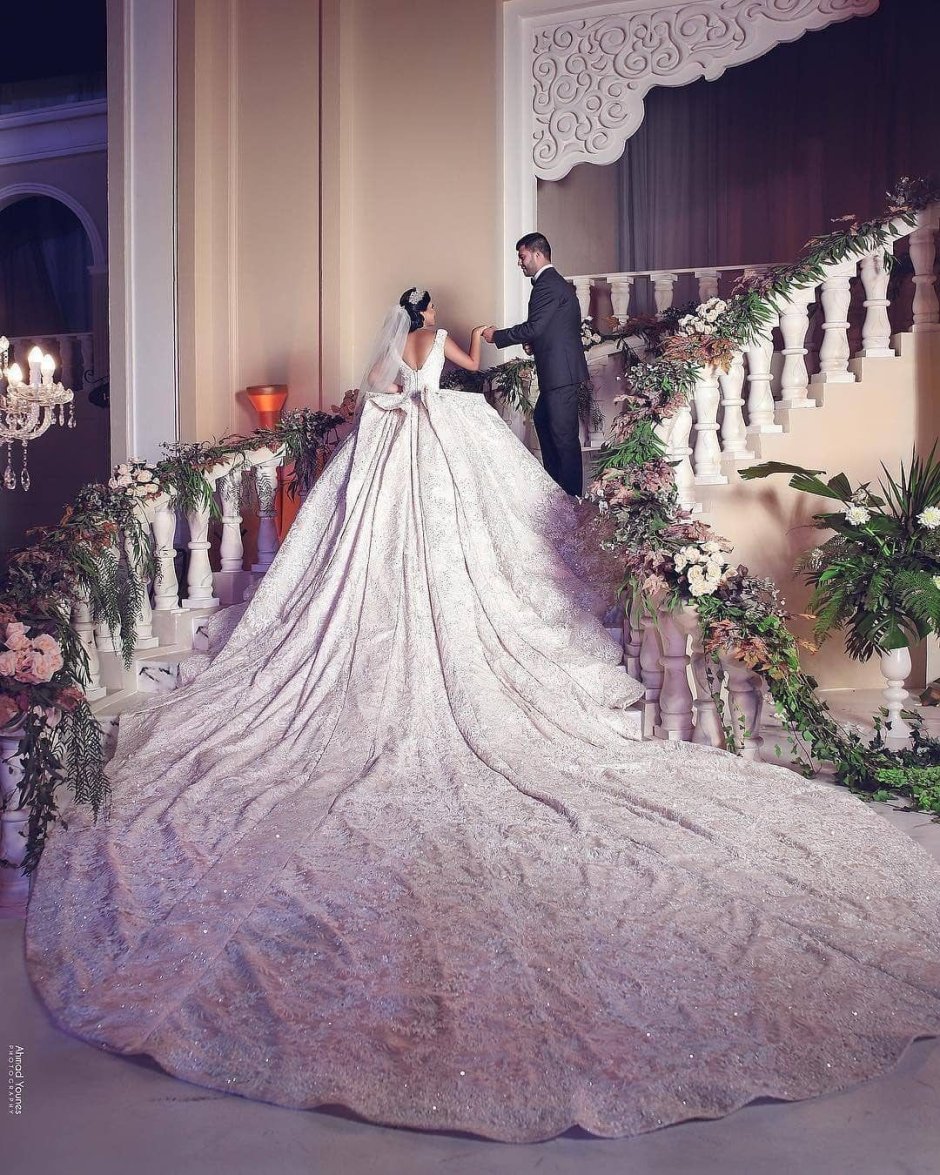 Роскошные Свадебные платья со шлейфом